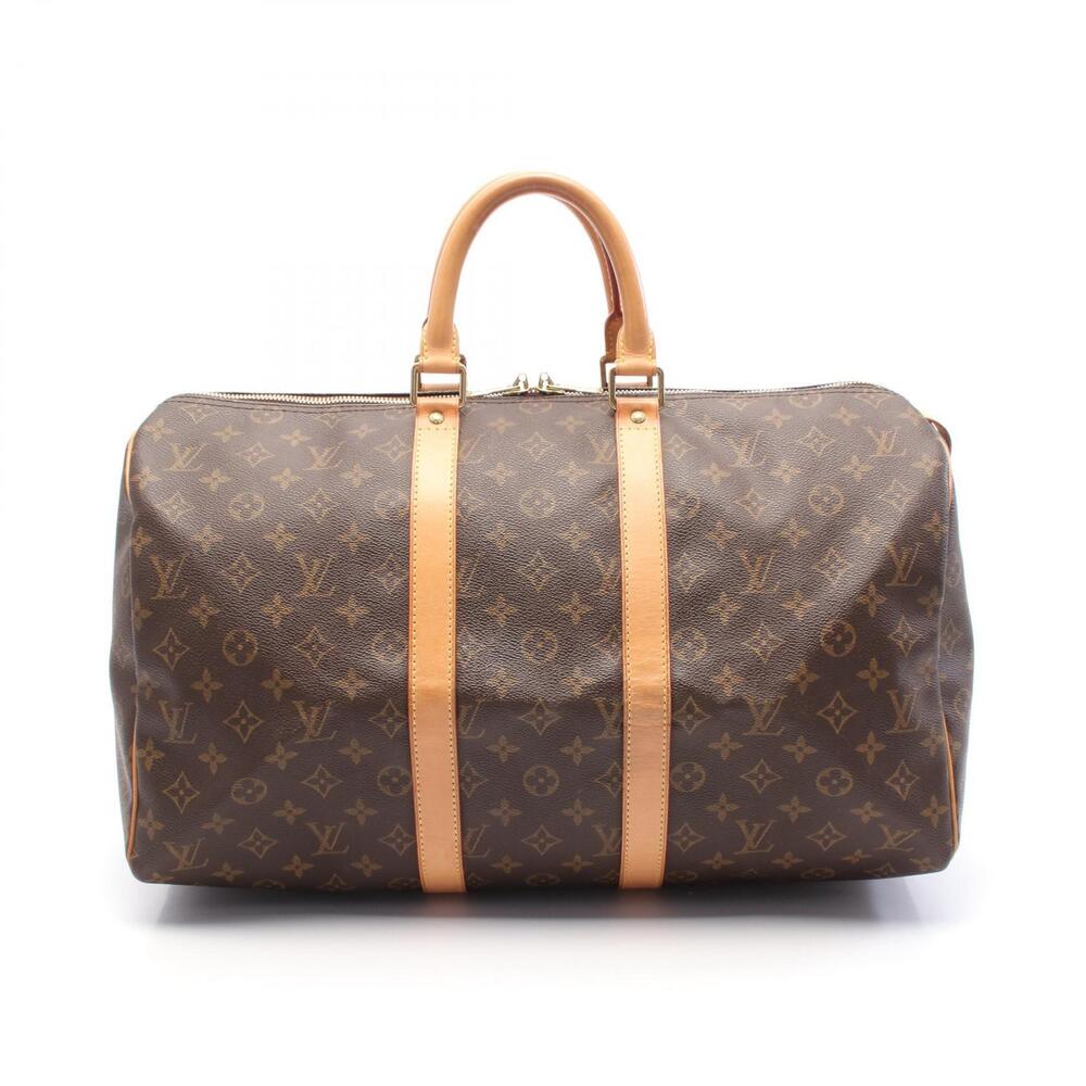 Louis Vuitton Bag Monogram leather Boston Keepall Brown canvas - Picture 2 of 5